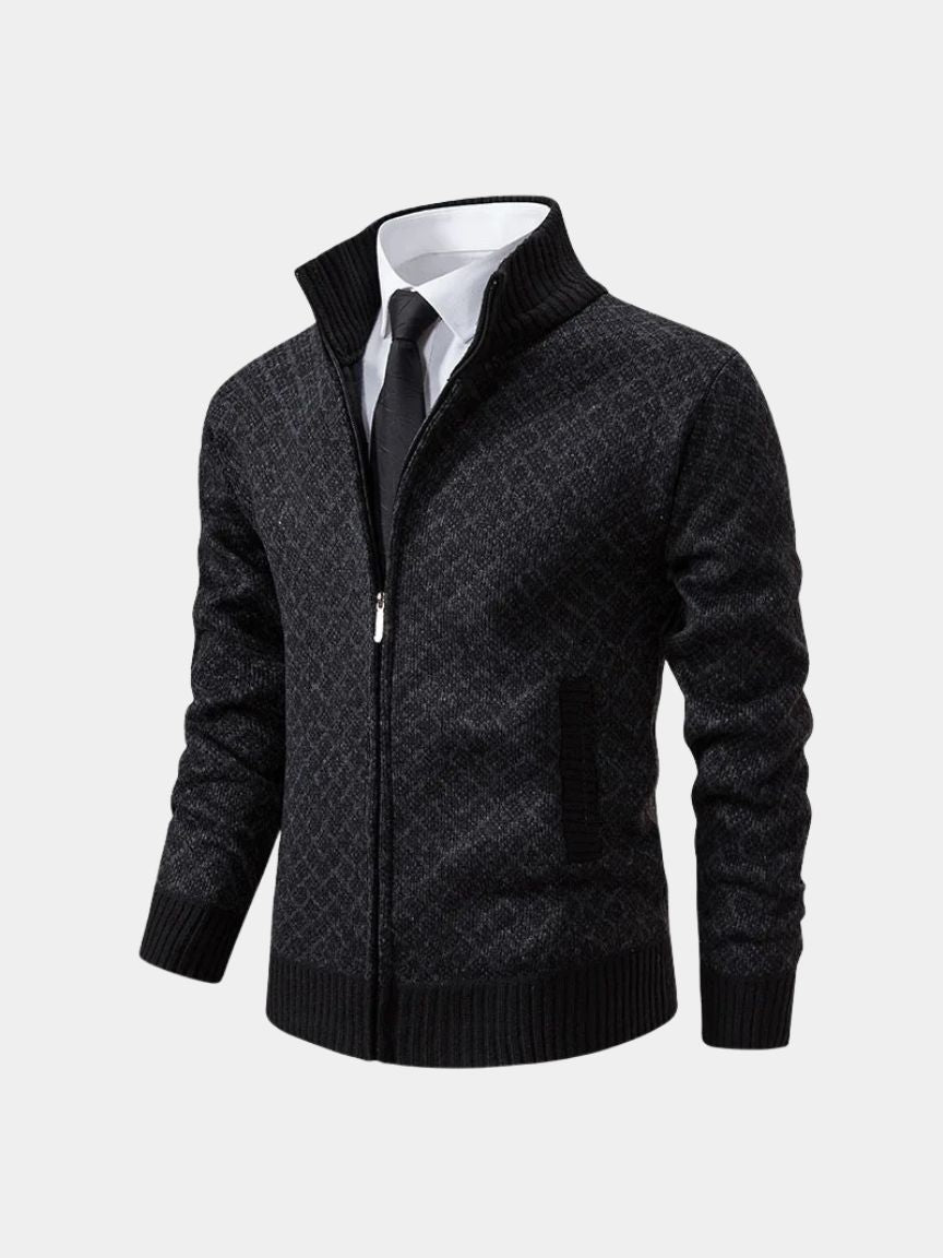 Vintage Jacquard Cardigan - Iron & Oak