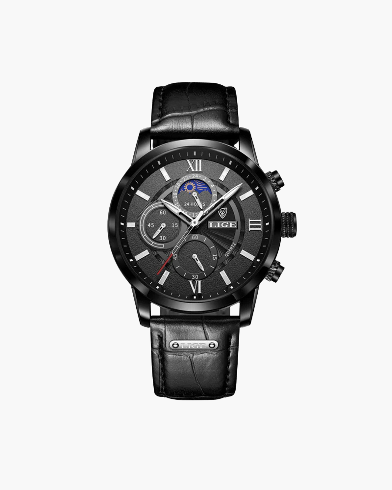 Lugano Classic Watch (Waterproof) - Iron & Oak