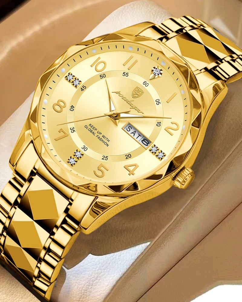 Classic Two-Tone Steel Watch - Iron & Oak
