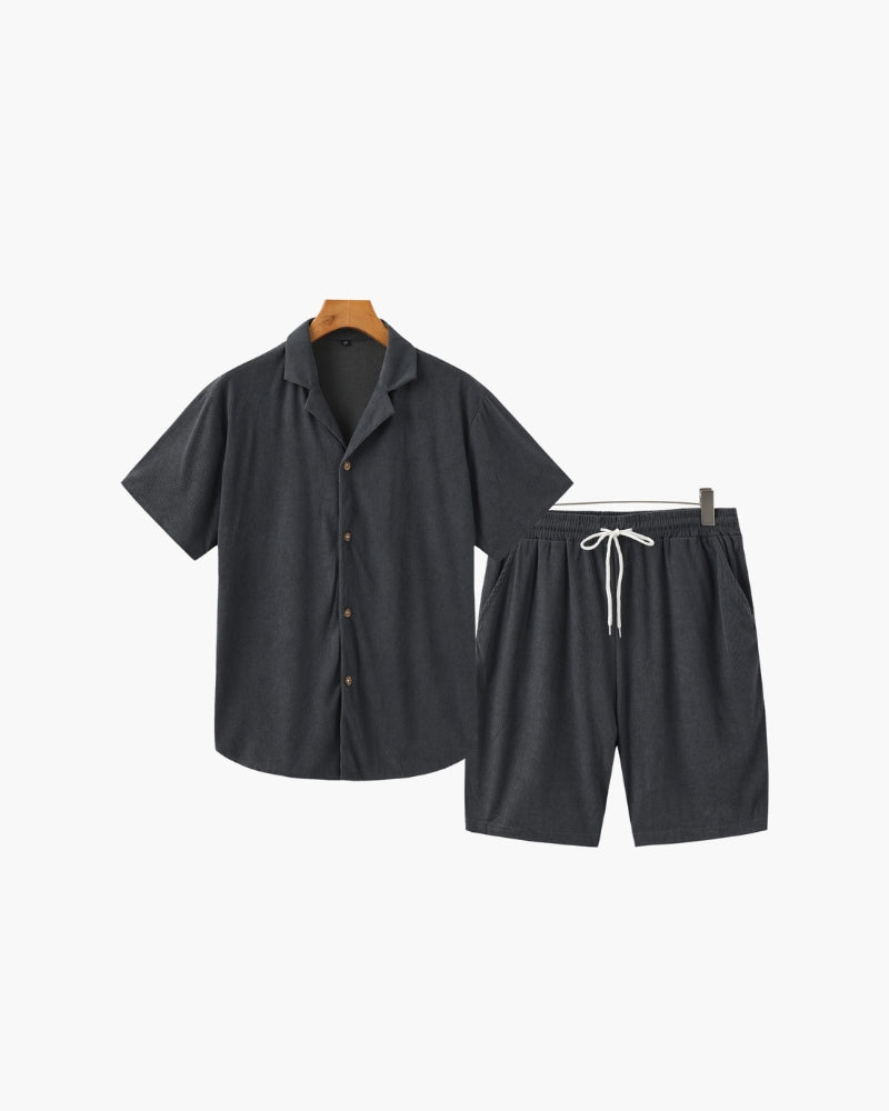 The Riviera Velvet Cord Set - Iron & Oak