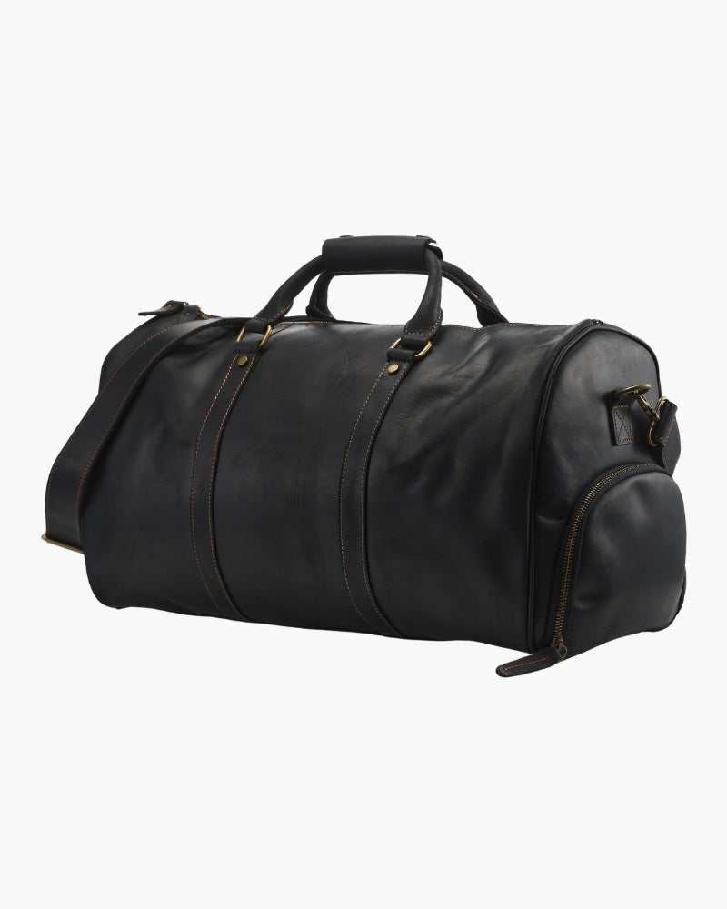 Montague Leather Duffle - Iron & Oak