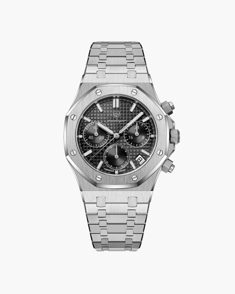 Athens Chronograph Watch - Iron & Oak