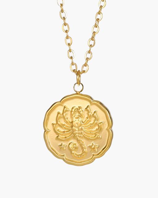 Zodiac Sign Necklace - Gold - Iron & Oak