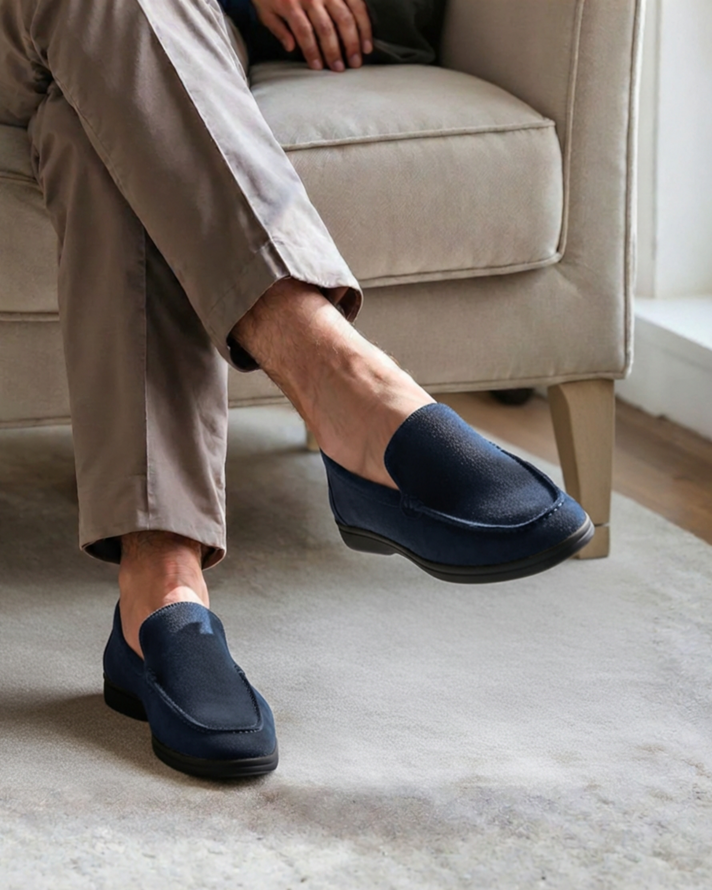 Premium Suede Loafers - Black Soles - Iron & Oak