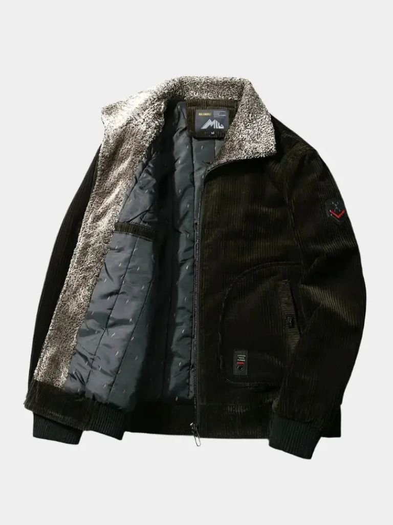Thermal Windbreaker Corduroy Jacket - Iron & Oak
