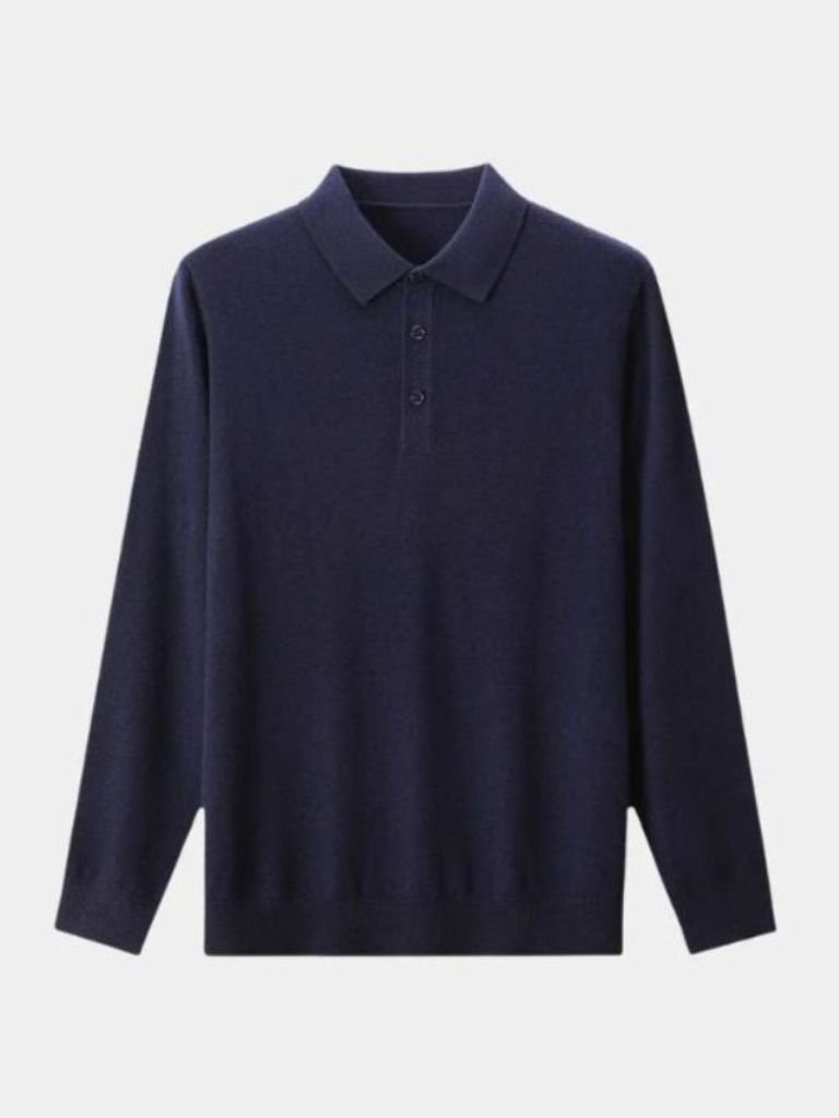 Wool Knit Button Up Polo Pullover - Iron & Oak