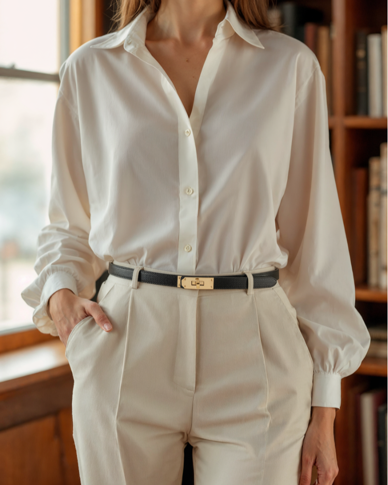 Vintage Slim Belt - Iron & Oak
