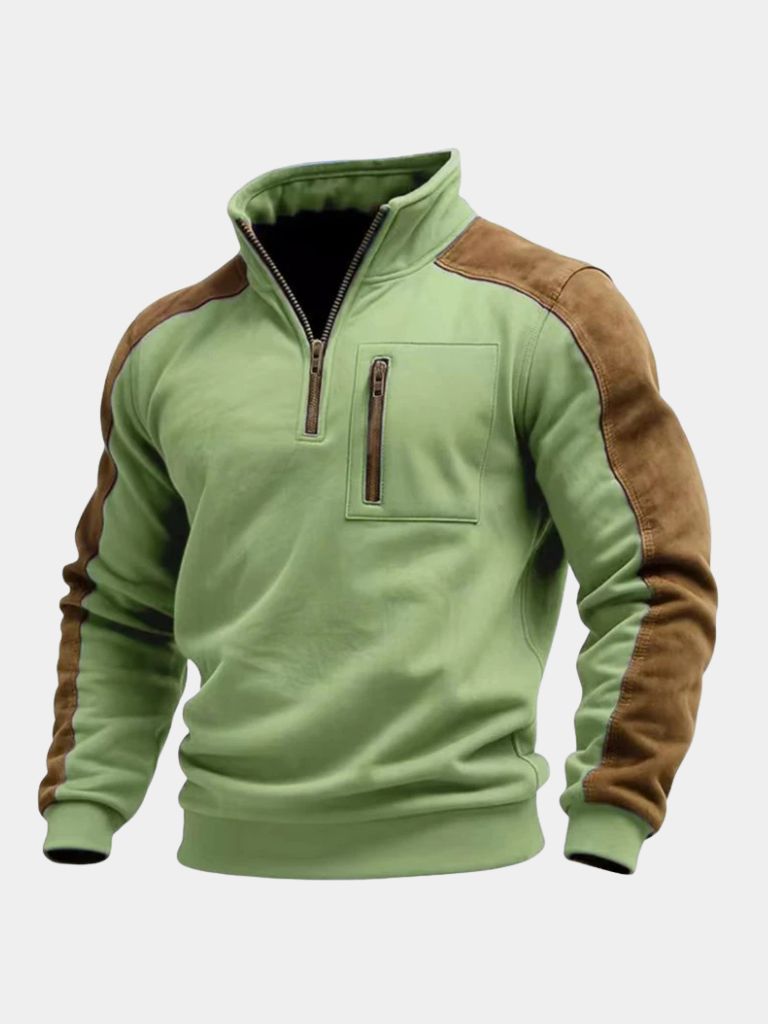 Urban Explorer High Collar Quarter Zip Pullover - Iron & Oak