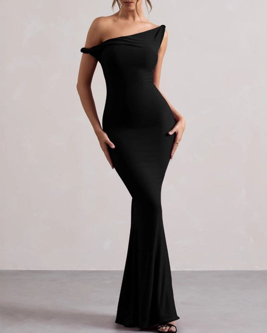 One-Shoulder Bodycon Long Dress - Iron & Oak