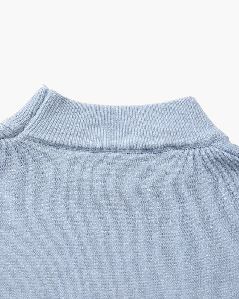 Essential Ribbed Mock Neck Sweater - Iron & Oak