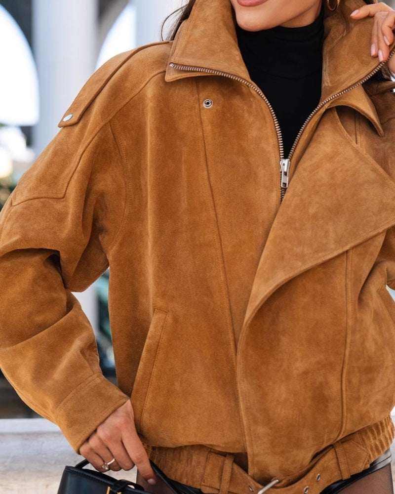 Vintage Suede Drape Jacket - Iron & Oak