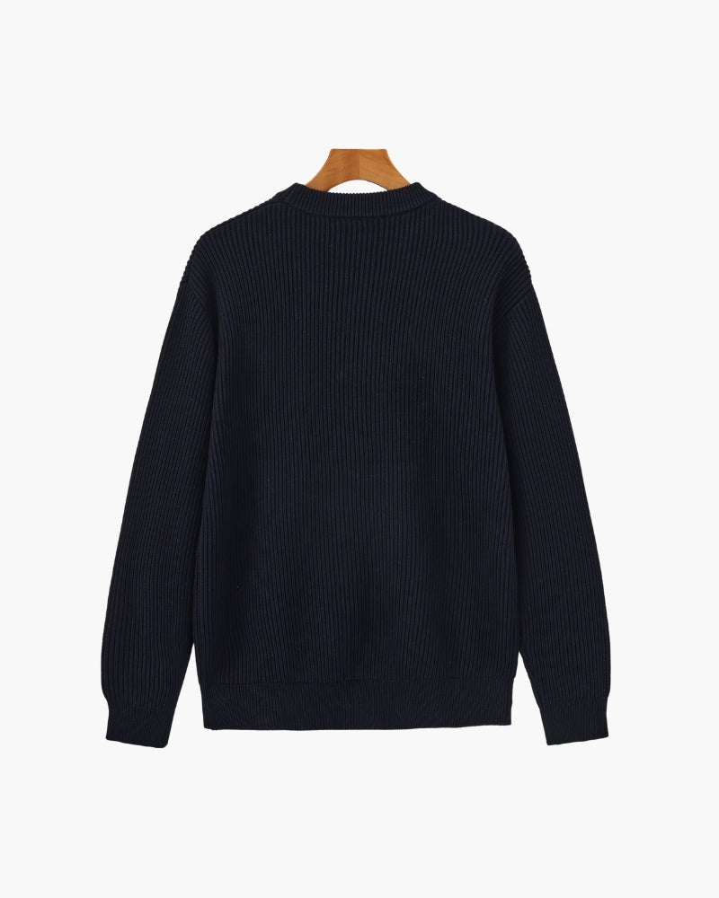 Rib Knit Crewneck - Iron & Oak