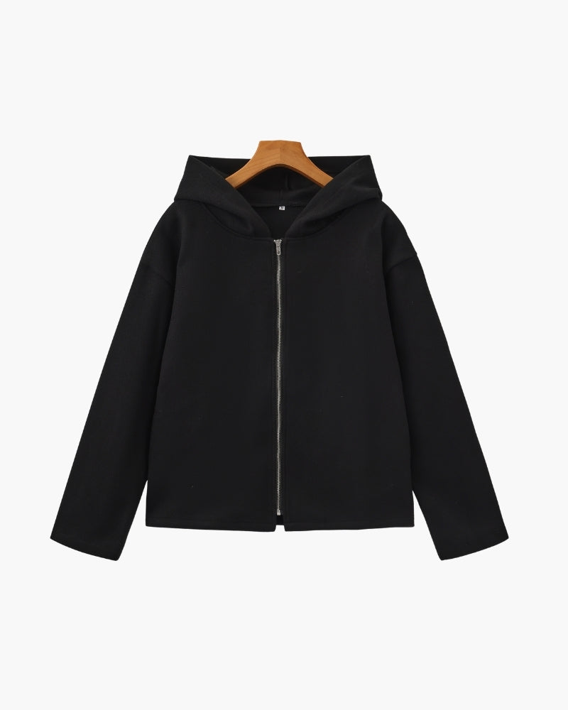 Marlow Wool Zip Coat - Iron & Oak