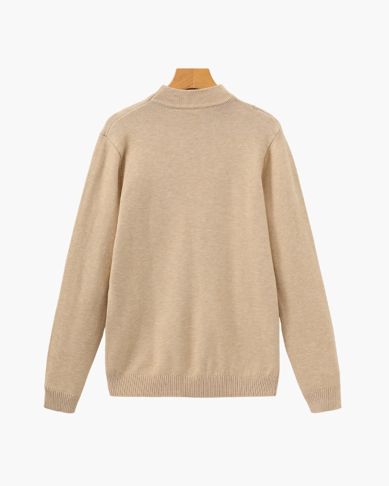 Essential Ribbed Mock Neck Sweater - Iron & Oak