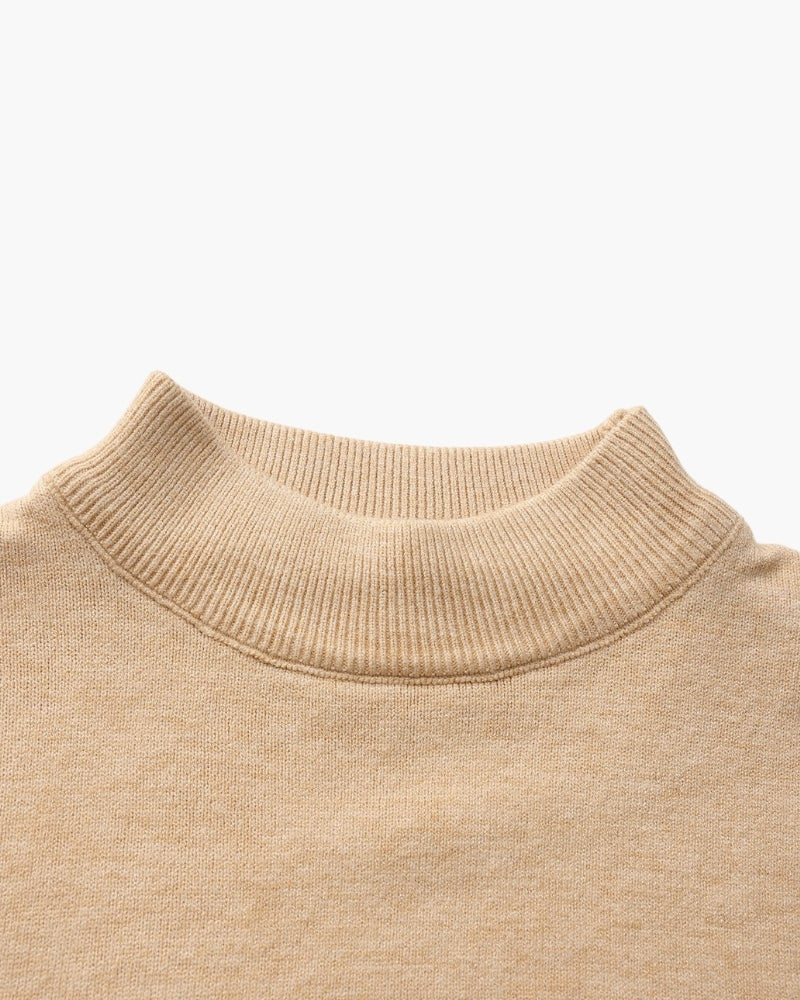 Essential Ribbed Mock Neck Sweater - Iron & Oak