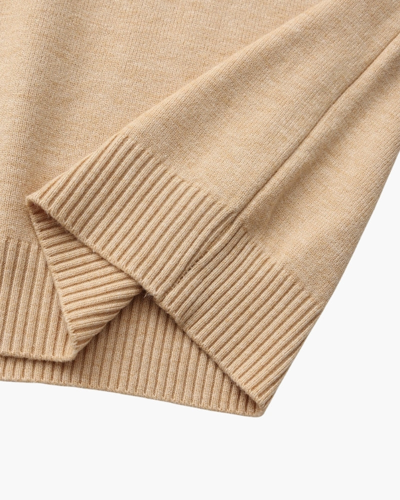 Essential Ribbed Mock Neck Sweater - Iron & Oak