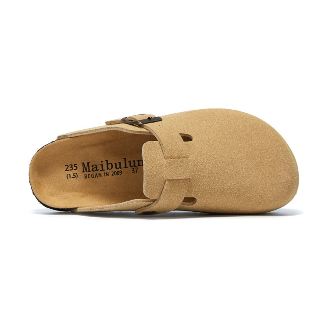 Pucon Suede Clog - Light Brown | Iron & Oak