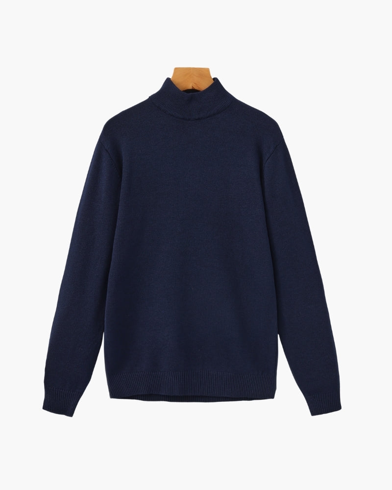 Essential Ribbed Mock Neck Sweater - Iron & Oak