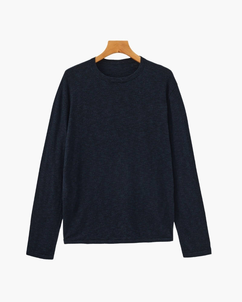 Linen Cotton Essential Crewneck - Iron & Oak