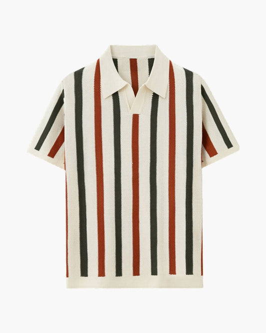 Resort Knit Stripe Polo - Iron & Oak