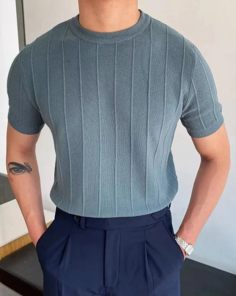 Cannes Ribbed T-Shirt - Iron & Oak