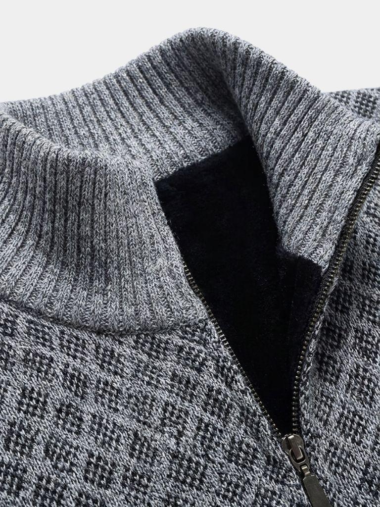 Vintage Jacquard Cardigan - Iron & Oak