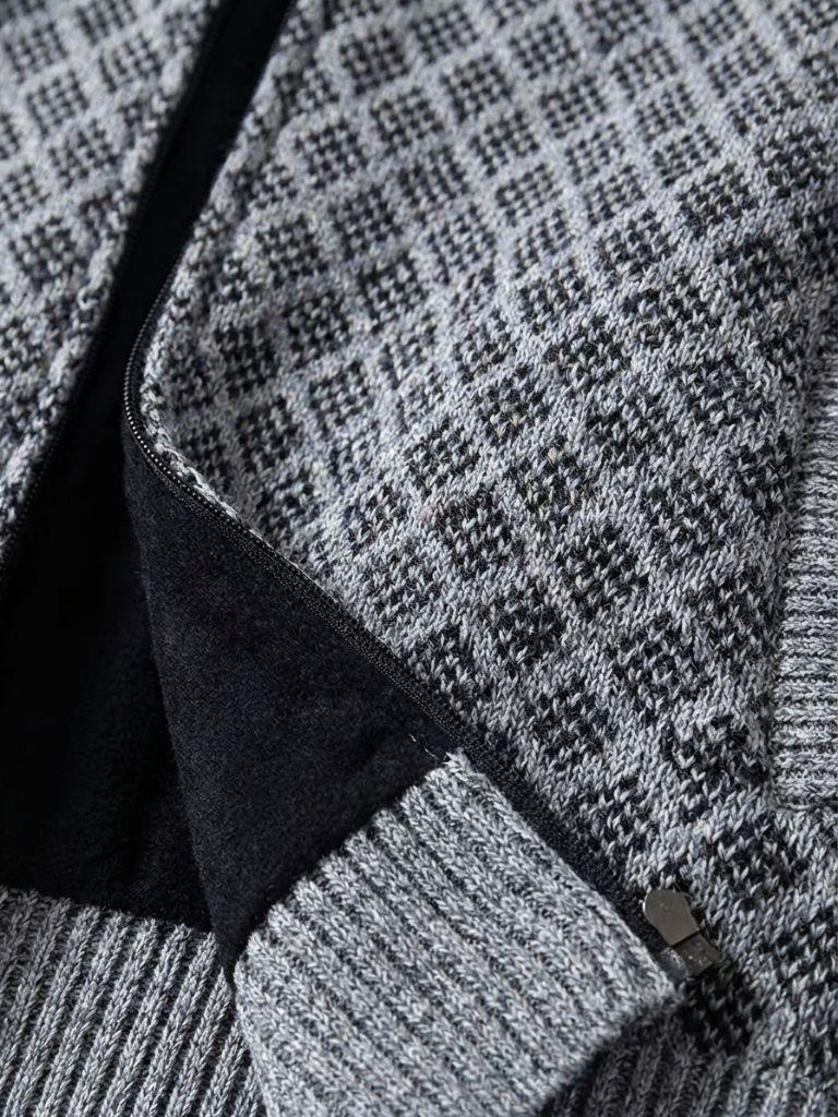Vintage Jacquard Cardigan - Iron & Oak