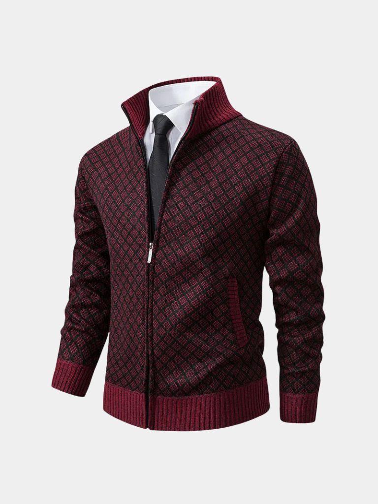 Vintage Jacquard Cardigan - Iron & Oak