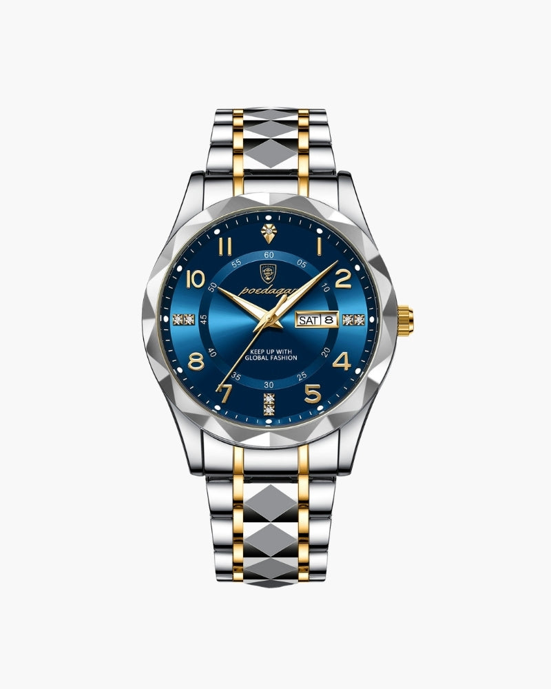 Classic Two-Tone Steel Watch - Iron & Oak
