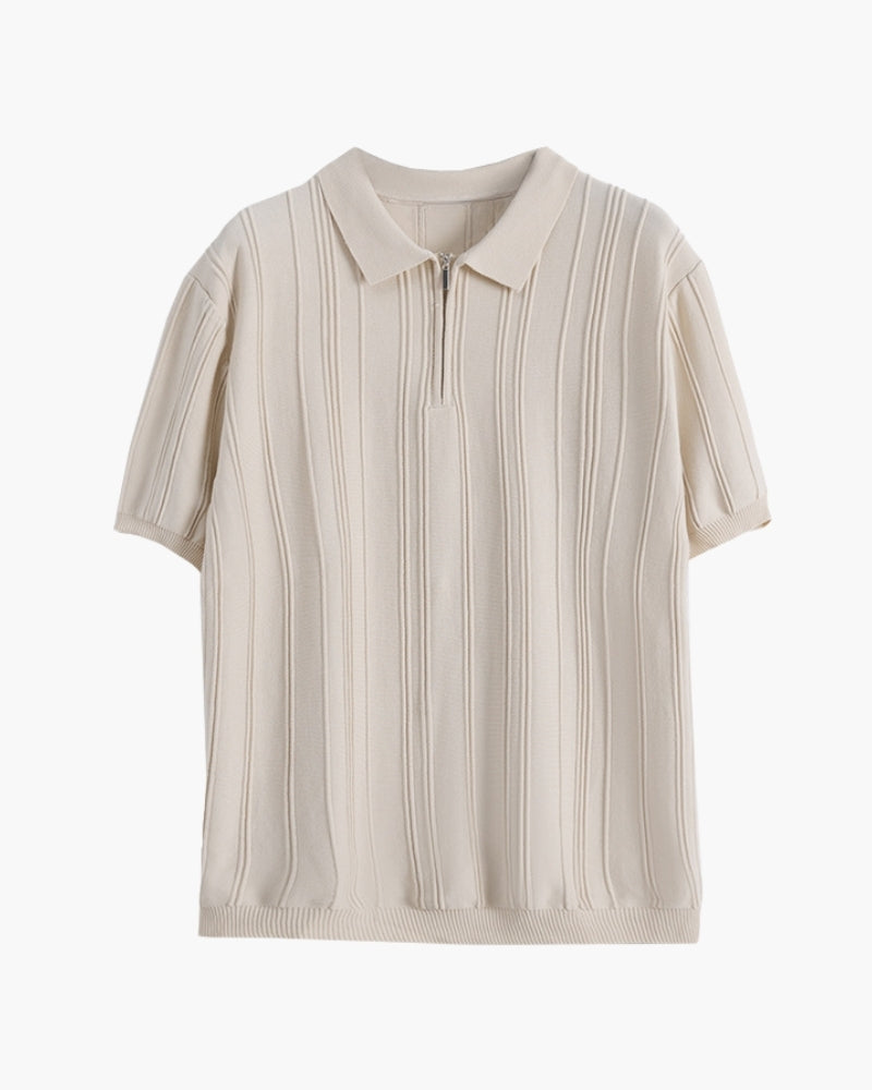 Signature Zip-Up Polo - Iron & Oak