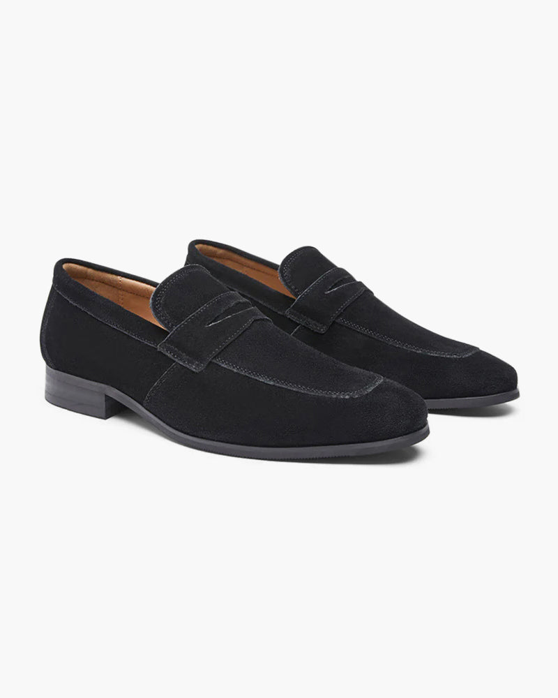 Suede Penny Loafers - Iron & Oak