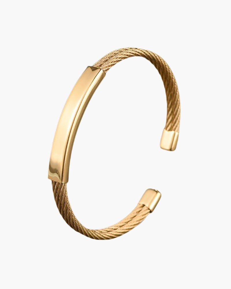 Torque Cable Cuff - Iron & Oak
