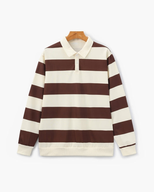 Vintage Stripe Rugby Polo - Iron & Oak