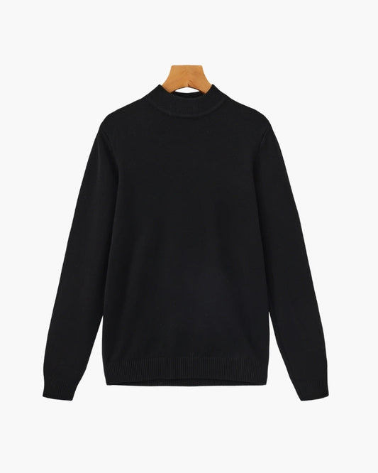 Essential Ribbed Mock Neck Sweater - Iron & Oak