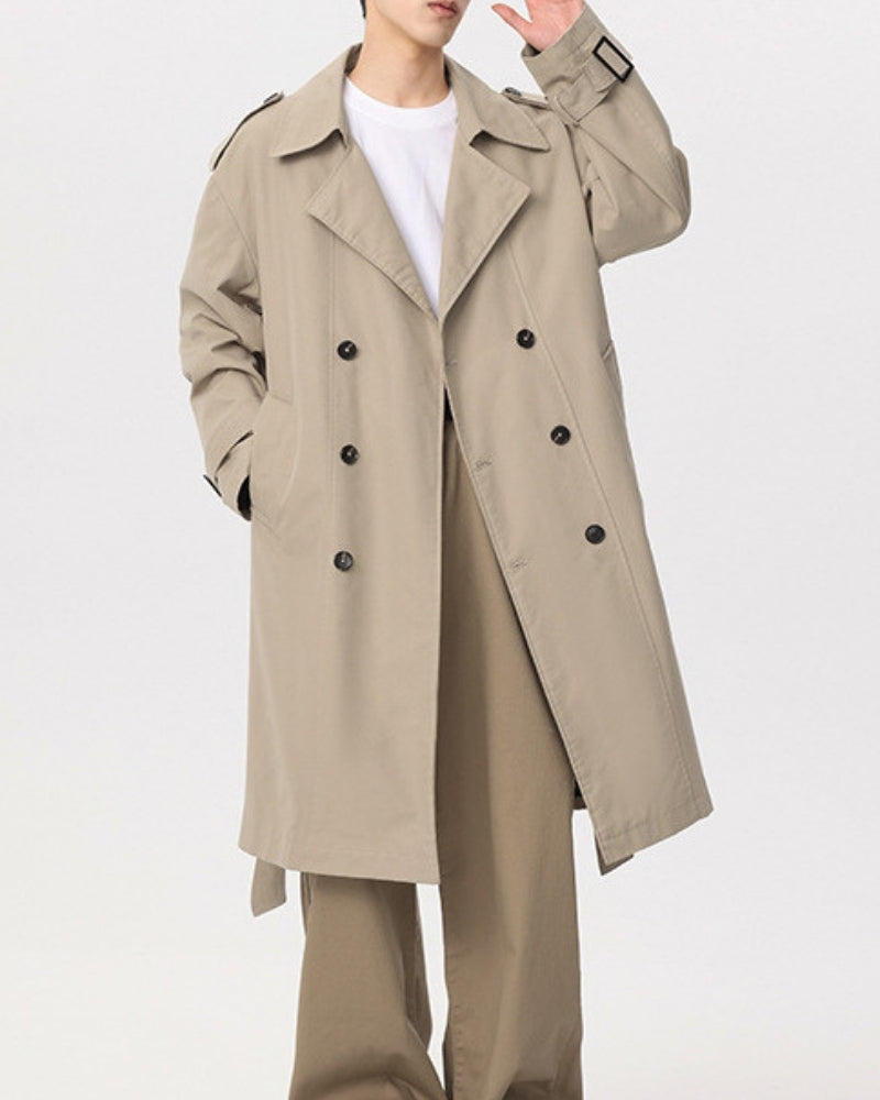 Classic Double-Breasted Trench Coat - Iron & Oak