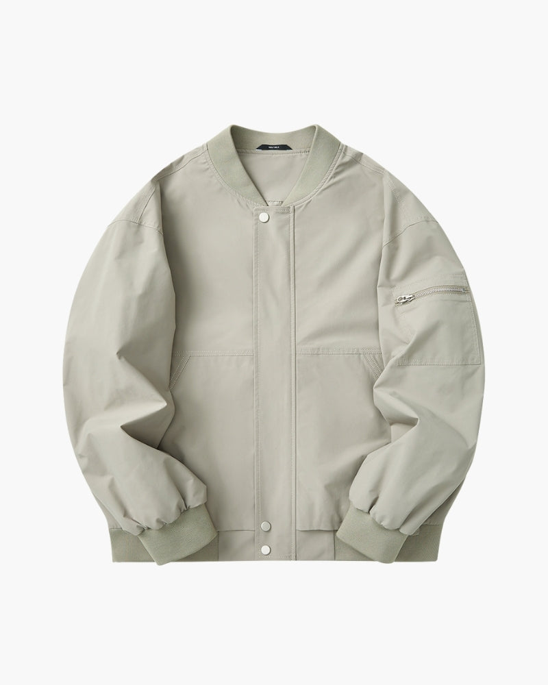 Minimalist Bomber Jacket - Iron & Oak