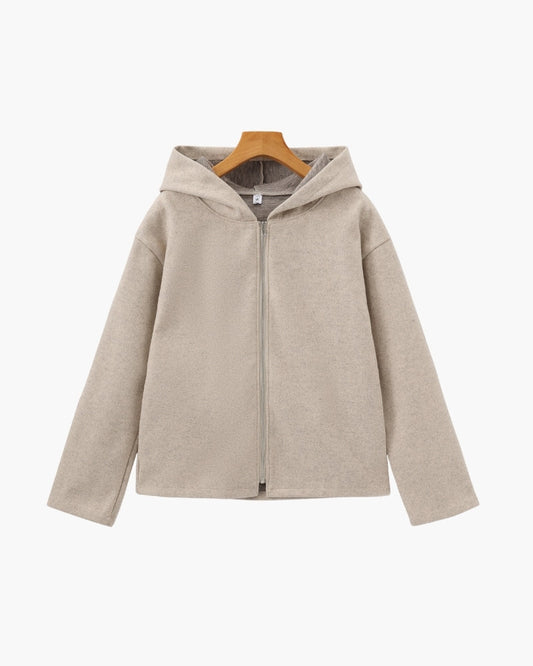 Marlow Wool Zip Coat - Iron & Oak
