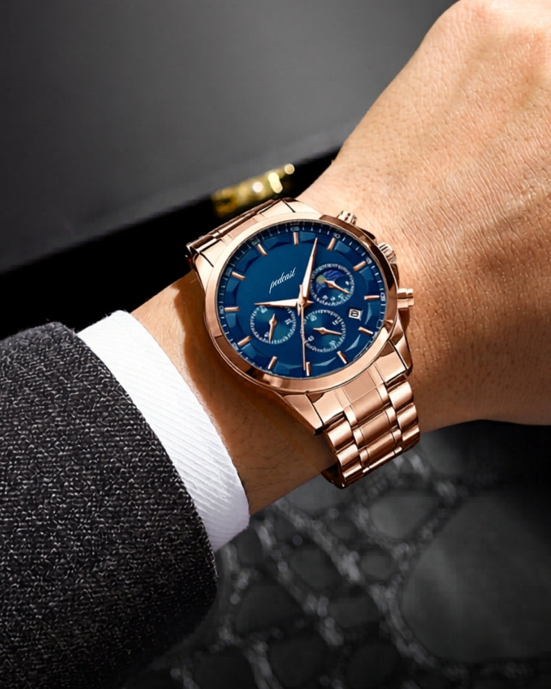 Precision Chronograph Steel Watch - Iron & Oak