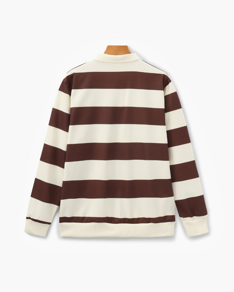Vintage Stripe Rugby Polo - Iron & Oak