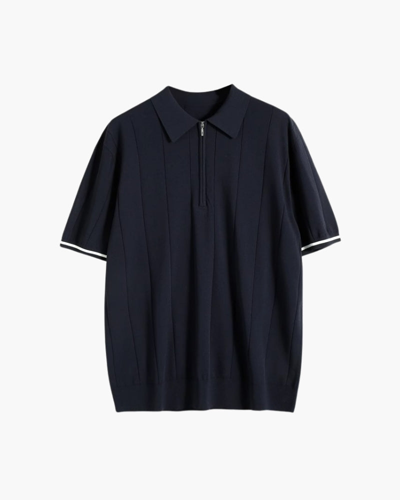 Signature Contrast Trim Polo - Iron & Oak