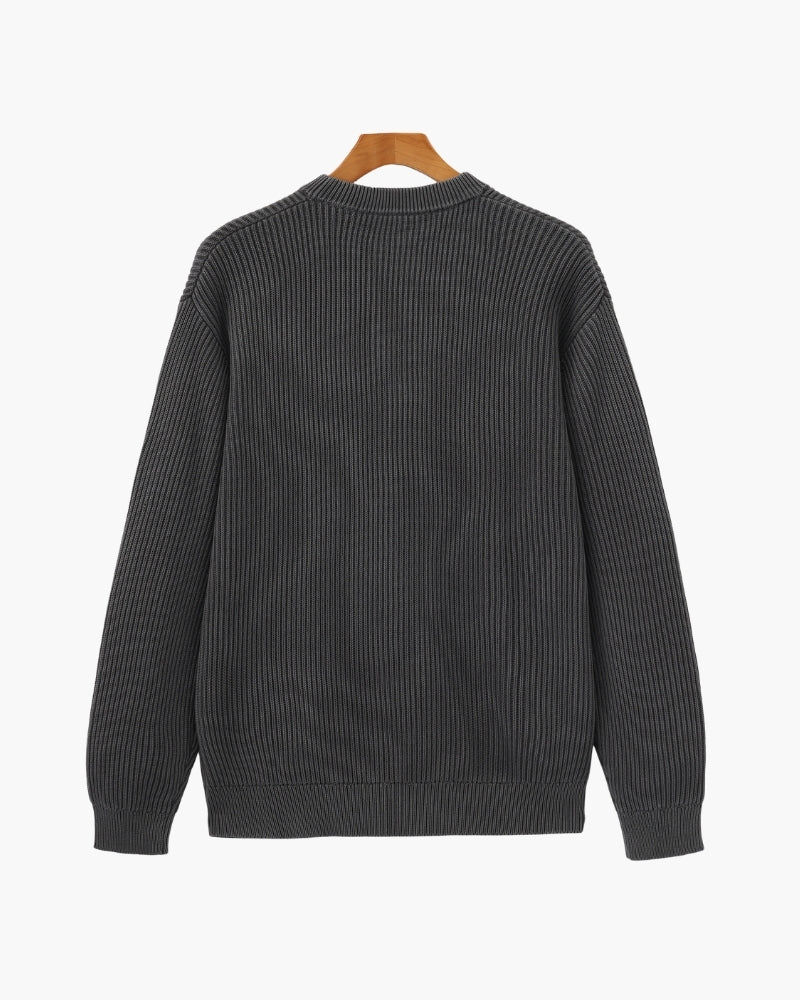 Rib Knit Crewneck - Iron & Oak