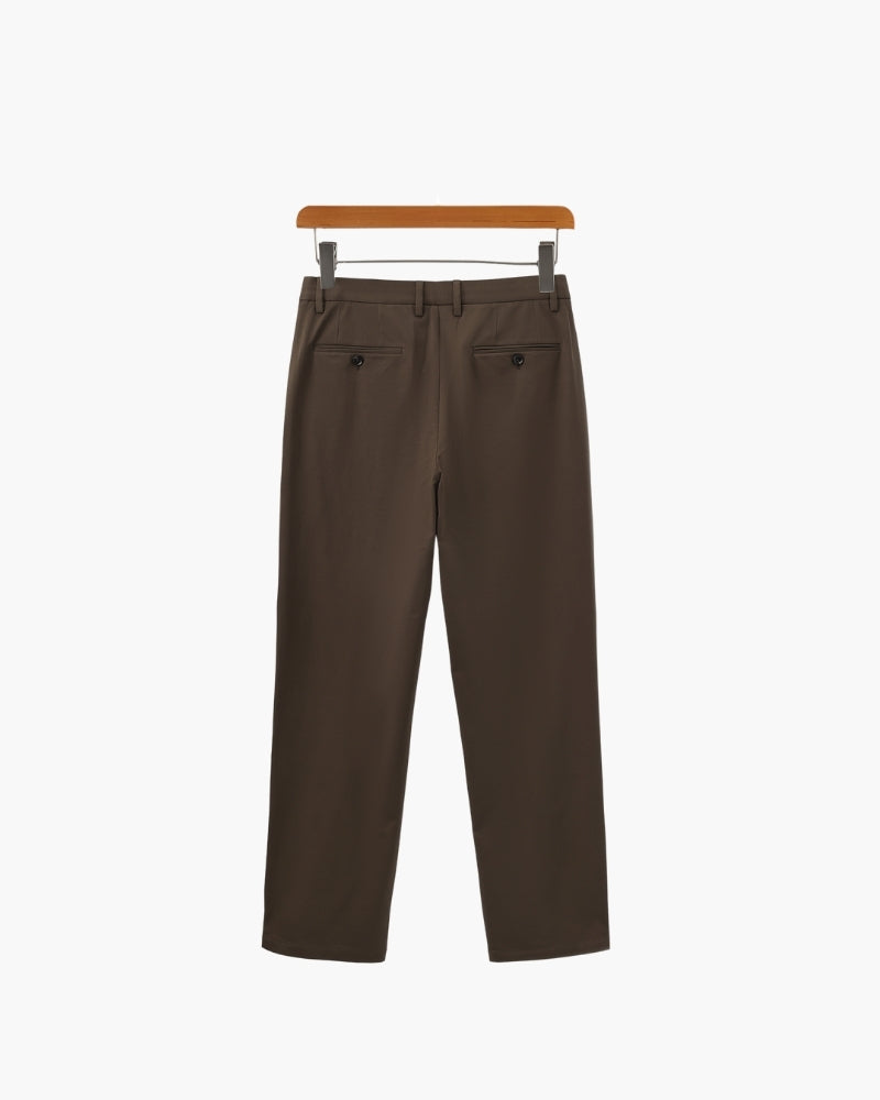 Wool Blend Trousers - Iron & Oak