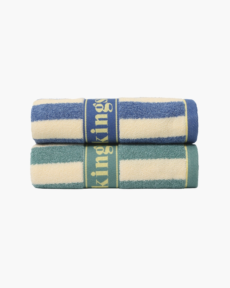Coastal Stripe Hand Towel - Iron & Oak