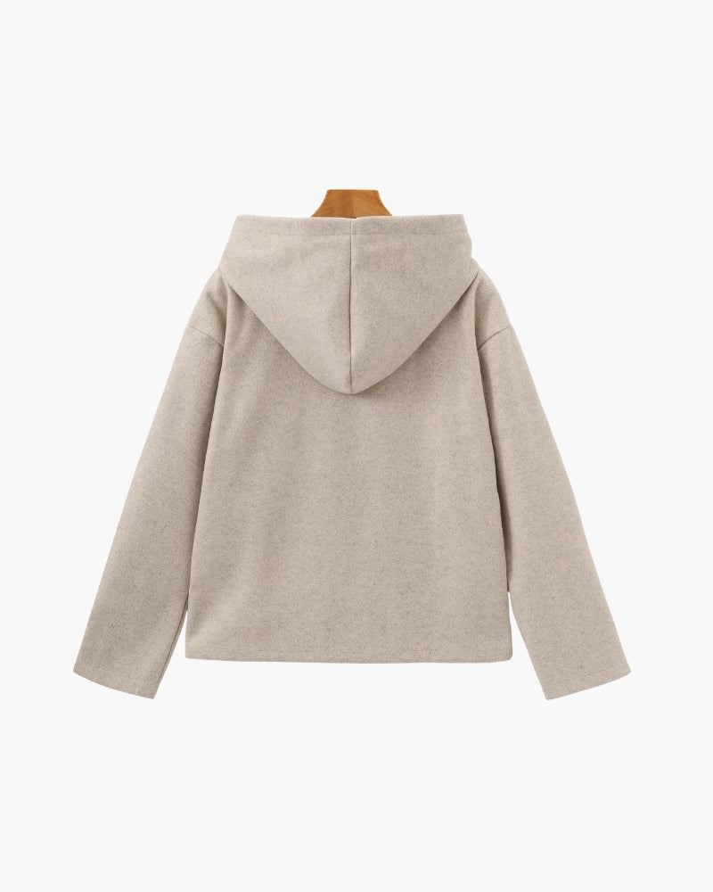 Marlow Wool Zip Coat - Iron & Oak