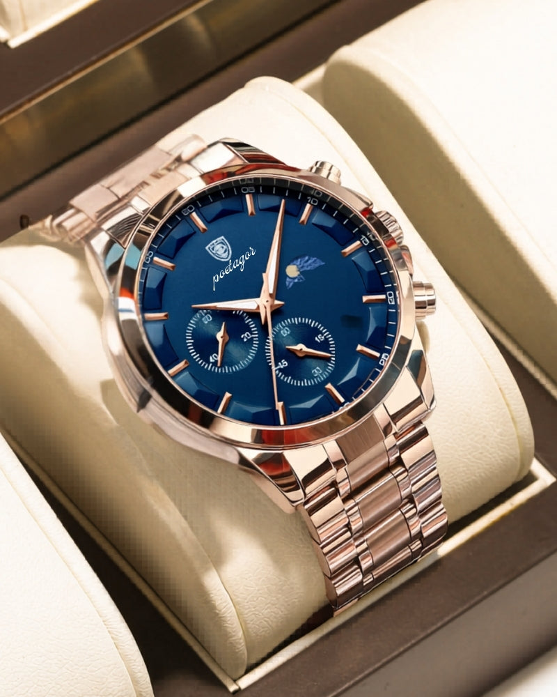 Precision Chronograph Steel Watch - Iron & Oak