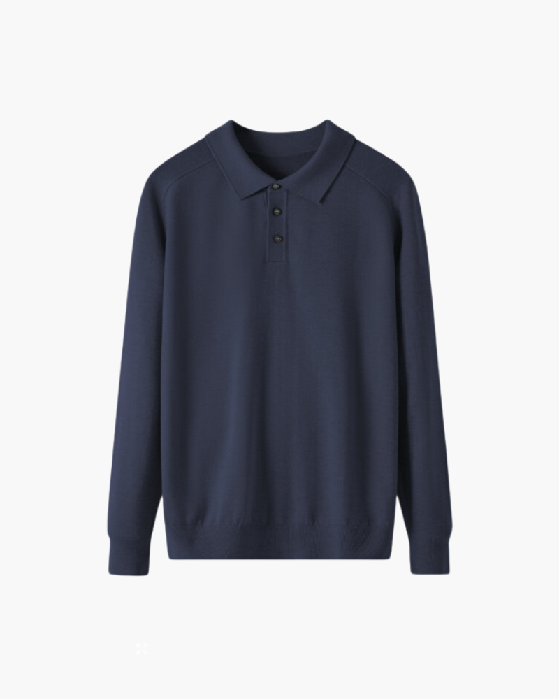 100% Premium Wool Polo - Iron & Oak
