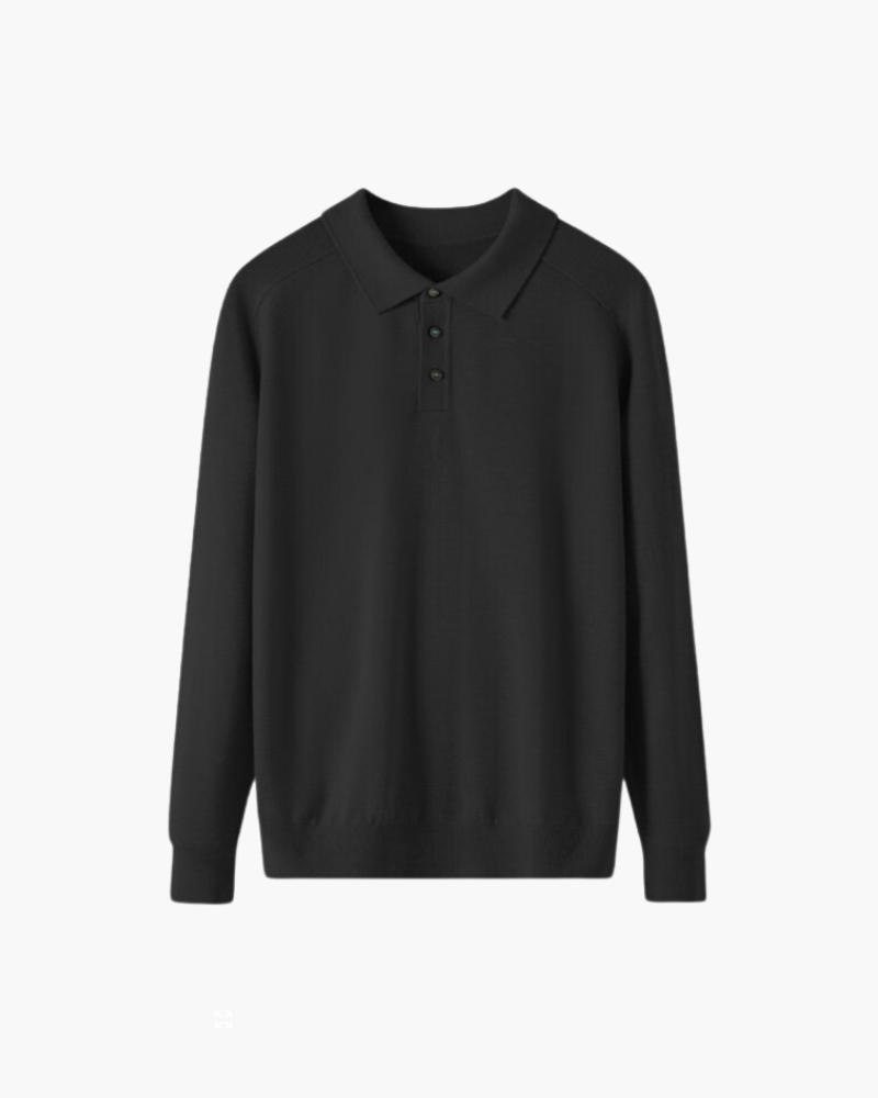 100% Premium Wool Polo - Iron & Oak