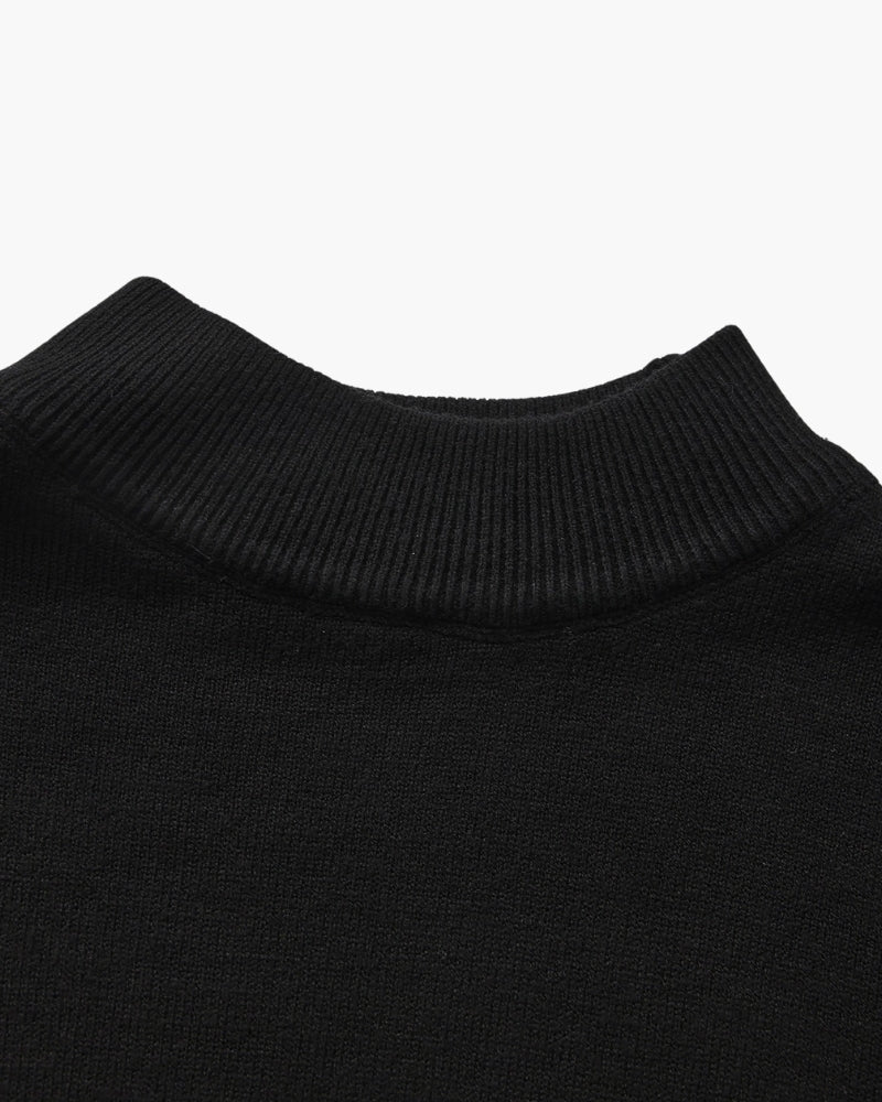 Essential Ribbed Mock Neck Sweater - Iron & Oak