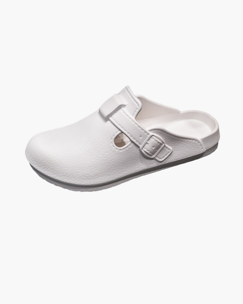 Classic Waterproof Buckle Clogs - Iron & Oak