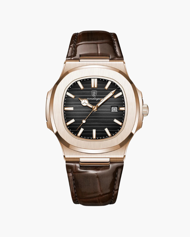 Lisbon Leather Watch - Iron & Oak